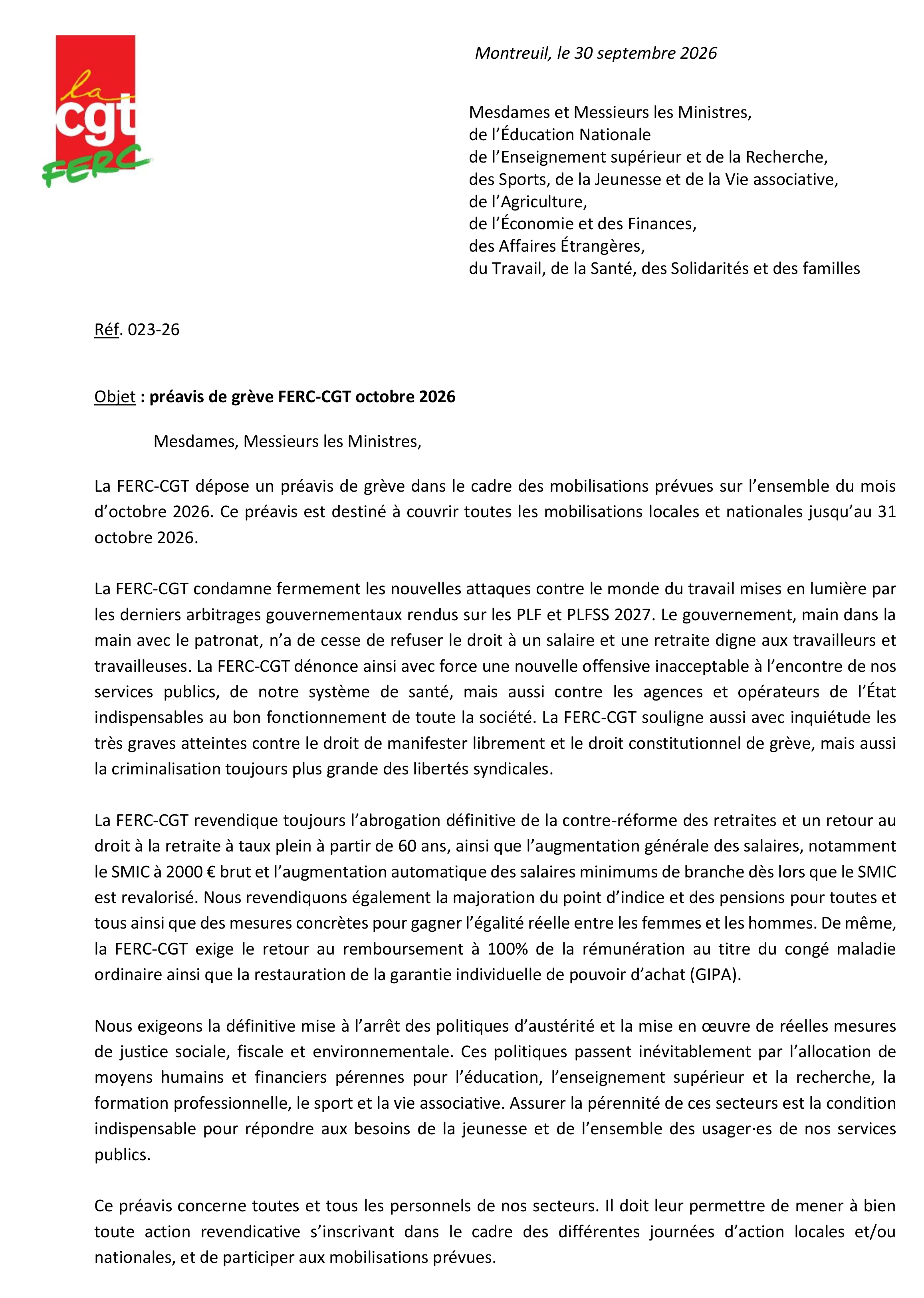 logo Préavis FERC - octobre 2026 