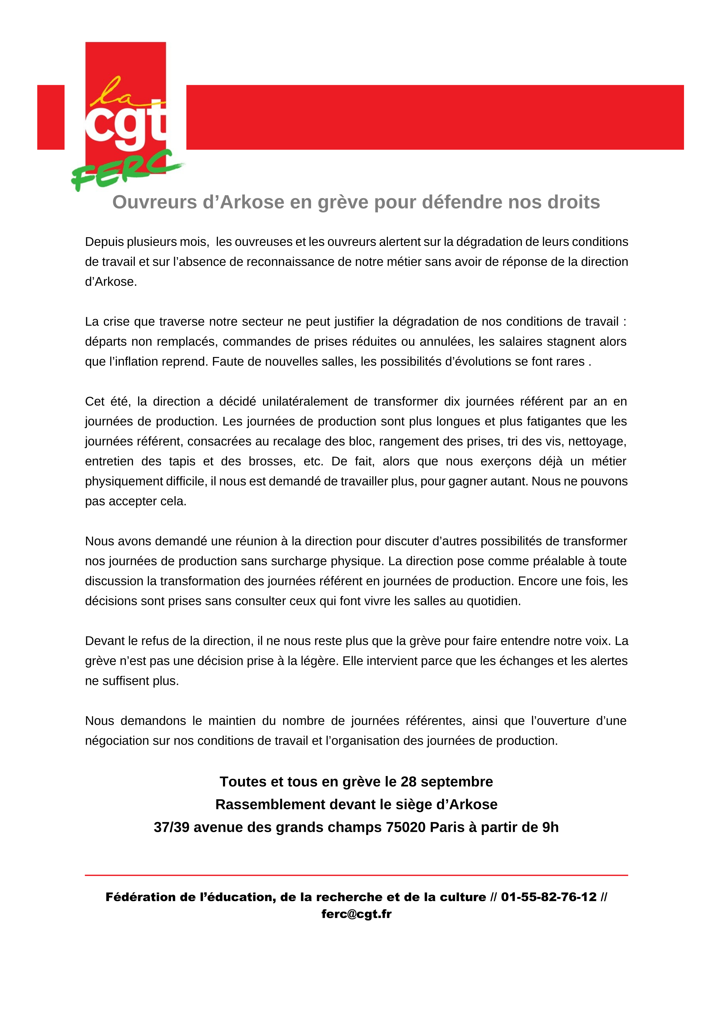logo Ouvreurs d'Arkose en grève pour défendre nos droits