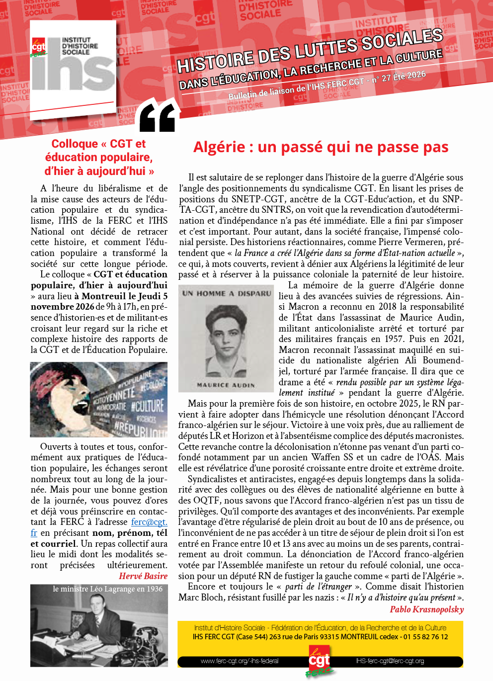 logo Bulletin IHS n°27