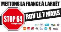 logo 7 et 8 mars : grèves interpro et féministes Mettons la France à l'arrêt !