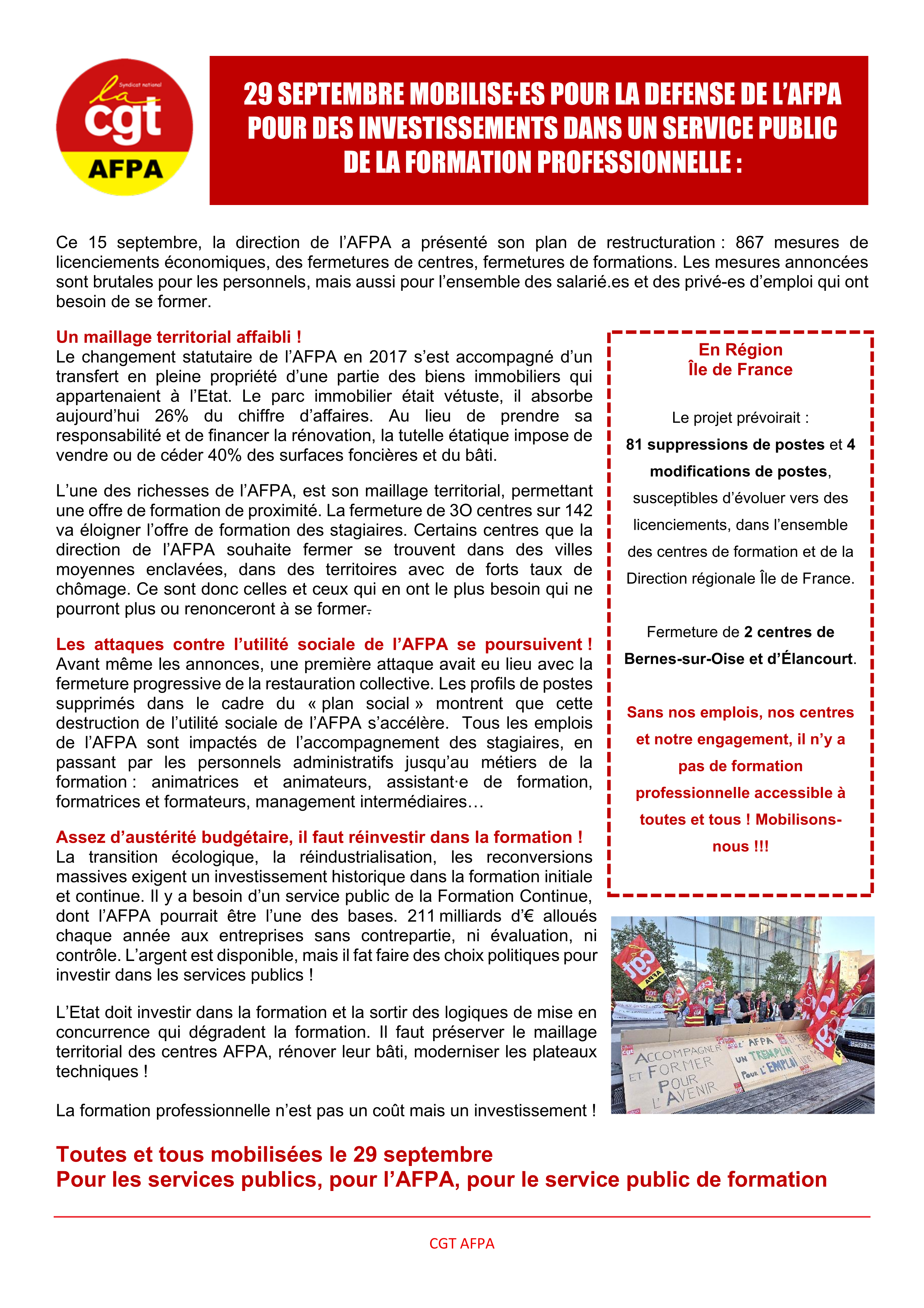 logo 29 SEPTEMBRE : MOBILISÉ∙ES POUR LA DÉFENSE DE L'AFPA POUR DES INVESTISSEMENTS DANS UN SERVICE PUBLIC DE LA FORMATION PROFESSIONNELLE